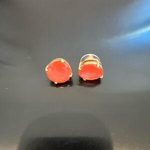 kate spade Gold and Pink bubble box Earrings
